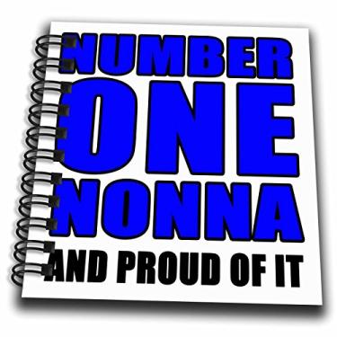 Imagem de 3dRose Mini bloco de notas número um Nonna and Proud of It azul 10 x 10 cm (db_223826_3)