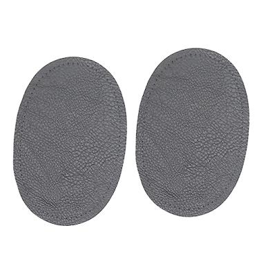 Imagem de Joyangy Pacote com 2 adesivos de cotovelo para suéteres, remendos de joelho costurados de couro PU, remendos de reparo de tecido para roupas, artesanato, chapéus, jaquetas, camisas, calças (preto, 14