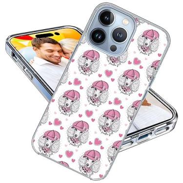 Imagem de ARTIOSIT Capa para iPhone 14 Pro para meninas mulheres e homens, proteção total à prova de choque fina macia TPU transparente capa para amantes de animais de estimação iPhone 14 Pro, desenho fofo
