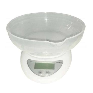 Imagem de Balança Para Cozinha Digital Com Tigela Mede Volumes De Liquidos 5kg -