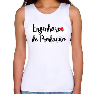 Imagem de Regata Feminina Engenharia de Produção - Foca na Moda, Branco, GGG