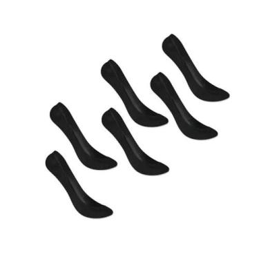 Imagem de Kit de 6 Pares de Meias Pretas Selene 7340-003 Sapatilha Invisível, Pr