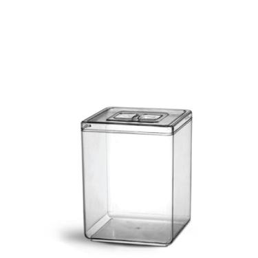 Imagem de Pote Acrílico Quadrado Com Tampa - 10 Litros - Bolivar Plásticos
