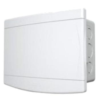Imagem de Quadro de Distribuição Embutir 6/8 Disjuntores Porta Branca com Barram