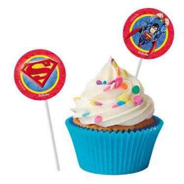 Imagem de Topper Para Docinhos Festa Superman - 8 unidades - Festcolor -  Festas