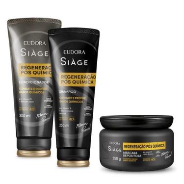Imagem de Eudora kit siage regeneração pós química shampoo+cond+máscara
