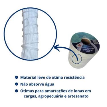 Imagem de Rolo Corda PP (Polipropileno) Trançada 3mm - 277 Metros - Riomar, Bran
