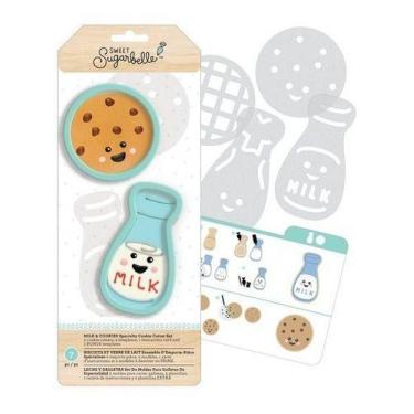 Imagem de Kit Cortador Decoração De Biscoito Milk & Cookies Cookie - OEM