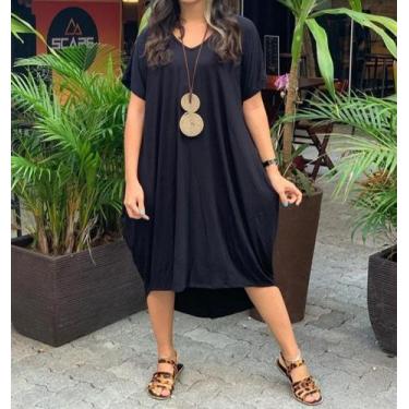 Imagem de Vestido Saruel Mullet - Reginaconfeccao, Preto, GG