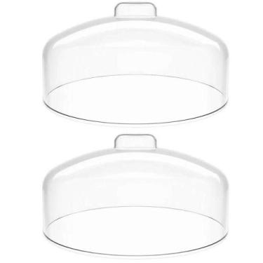 Imagem de Kit 2 Cúpulas para Prato de Bolo Natural Tampa Plástico 31cm Haus Conc