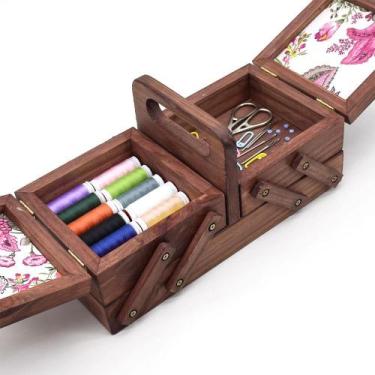 Imagem de Caixa Organizadora Dobrável em Madeira - Arte Nilos