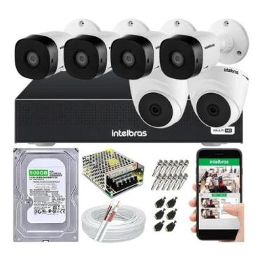 Imagem de Kit Cftv 6 Câmeras Segurança Hdcvi Dvr Intelbras Mhdx 1108