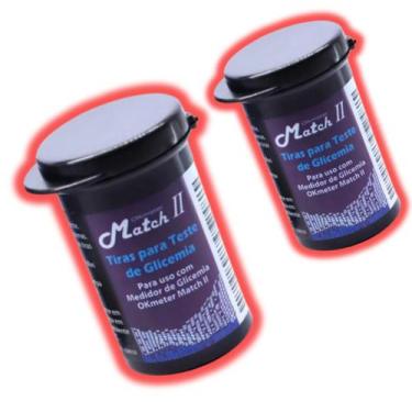 Imagem de 100 Tiras Glicose Match 2 Ok Meter Fitas Glicemia Diabetes