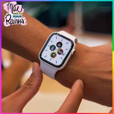 Imagem de Melhor Smartwatch Presente para a Mãe Serie 9 Branco Pro A90 Relogio I
