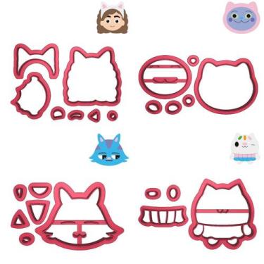 Imagem de Kit 4 Cortadores Gabby Casa Gorro CatHat Dollhouse - DOCE IMPRESSO, 9,