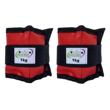 Imagem de Caneleira / Tornozeleira Profissional 1 KG - Exercise Sports, Vermelho
