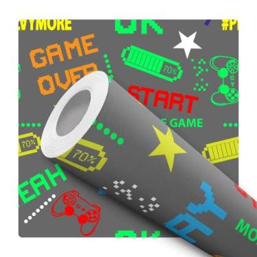 Imagem de Papel De Parede Vinílico Controle Video Game Gamer Quarto 12m - DELIQU