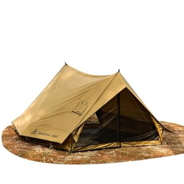 Imagem de Dandelion Shell Hot Tent Cabin Plus X3 com fogão, barraca de acampamento, barraca de inverno, barraca de 4 estações, 2-3 pessoas, para mochila, acampamento, caminhada, caça, pesca, impermeável, à