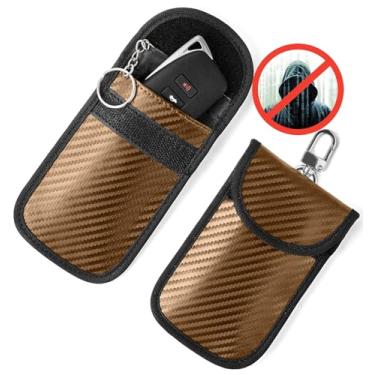 Imagem de Vammcht Bolsa Faraday atualizada para chaveiro (pacote com 2), protetor de chave Faraday premium – Bloqueio de sinal RFID para carro, proteção de segurança do carro, bolsa antifurto, bloqueador de