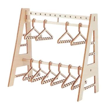 Imagem de kowaku Brinco expositor, organizador de jóias, suporte de exibição de jóias de madeira, suporte de brinco mini cabide rack para cômoda