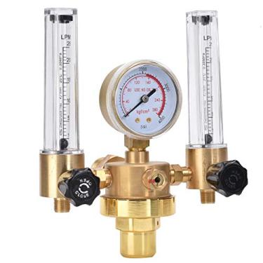 Imagem de Regulador de Gás Argônio WX-562 Com Medidor Duplo AR, Rosca Macho G5/8 - Controle de Pressão Ajustável para Soldagem e Uso Industrial (WX-562-5/8 dentes externos)