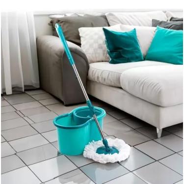 Imagem de Mop Balde Com Esfregão Giratório 180 Graus Limpeza 8 Litros