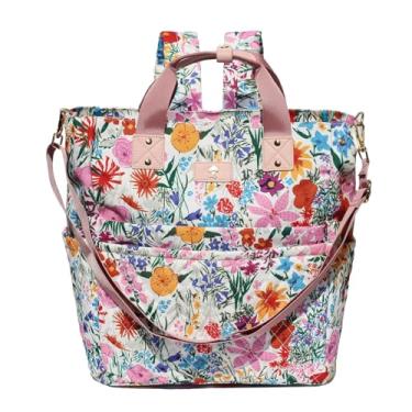 Imagem de ESVAN Sacola de fraldas, mochila tiracolo 3 em 1 para mulheres, mochila para laptop, multifuncional, com bolsos isolados, Rosa, Tendência