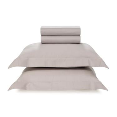 Imagem de Karsten Jogo de Cama Bossa Prata King 100% Algodão 4 peças 300 Fios