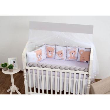 Imagem de Kit Berço Padrão Americano Ursinho Unisex Bege Completo