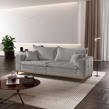 Imagem de Sofá Matrix 02 Módulos De 100cm B25cm Meu Sofá Online A230 Linho Cinza