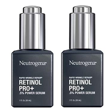 Imagem de Neutrogena Soro facial Rapid Wrinkle Repair Retinol Pro+ 0,5% Power, Sérum Facial Anti-Envelhecimento Suave com 0,5% Retinol Puro e Emolientes Nutritivos, Não Comedogênico, Sem Parabenos, 3 ml, Pacote com 2