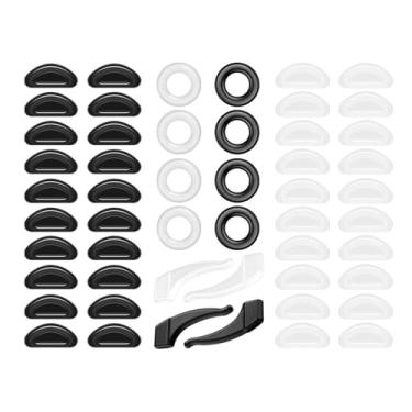 Imagem de Óculos de grau antiderrapante capa de silicone ajustável nariz redondo gancho de orelha óculos almofadas de nariz