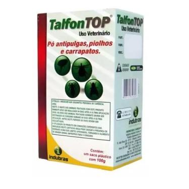 Imagem de 100gr Pó AntiPulgas Talco Talfon Top - Antipulgas, Piolhos e Carrapato
