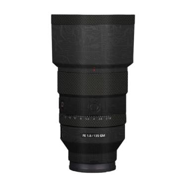 Imagem de Revestimento adesivo para lente de câmera antiarranhões para Sony FE 135 mm F1.8 GM Película protetora de vinil protetor corporal FE1.8/135 GM 135 1.8 (preto circuito)