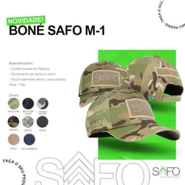 Imagem de Boné Tatico Militar Safo M-1 Camuflado, Multicam black, Único
