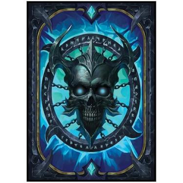 Imagem de Fantasy North - Book of The Dead - Spell Book Series I - 100 capas de cartas TCG foscas texturizadas - Serve para Pokémon Magic MTG Commander e outros jogos de cartas - Mangas de baralho (azul)