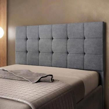 Imagem de Cabeceira Queen Julia 160cm em Madeira Reflorestada Suede Star Confort