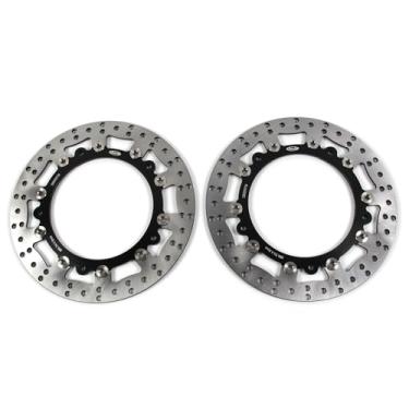 Imagem de 1 par de discos de freio dianteiros flutuantes de rotores compatíveis com BMW R1150GS 1999 2000 2001, R1150GS 2002-2004 ADVENTURE Non-abs 2002-2005, peças pretas de acessórios de motocicleta