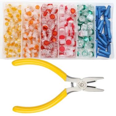 Imagem de XINTAIHELE Conector De Linha Telefônica À Prova D'Água 260 Peças, Portas De Emenda De Ponta De Fio De Telefone De Dados Uy/Ur/Ub/K5/B Com Alicate De Crimpagem