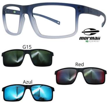 Imagem de Oculos Mormaii Swap 5 6127 DL6 Cinza Degrade Com 3 Clipons, G15, Azul,