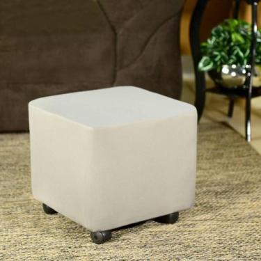 Imagem de Capa Puff Quadrado Estampada Envio 24h - Charme do Detalhe, Cinza Clar