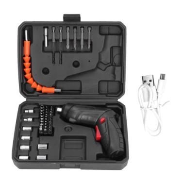 Imagem de Parafusadeira 220rpm com kit de chaves e carregador USB - GM Hair