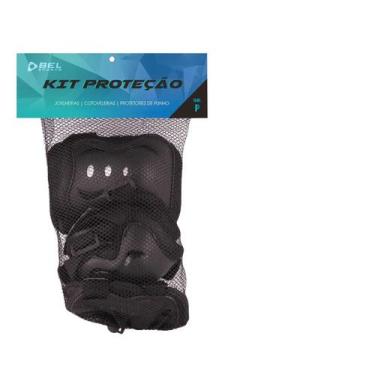 Imagem de Kit Proteção para Skateboard e Rollers Bel - Bel Fix, Preto, G