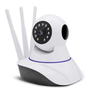 Imagem de Câmera Ip Sem Fio 360 3 Antenas HD Wifi Rj45 Visão Noturna - ITBLUE