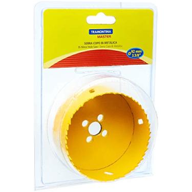Imagem de Tramontina 42620092, Serra Copo Bi Metálica 92Mm 3.5/8, Dentes Aço Rápido HSS, Pintura Eletrostática, Rosca 1/2'', Amarelo