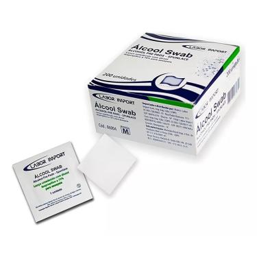Imagem de Álcool Swab 70% Labor Import 200 Unidades