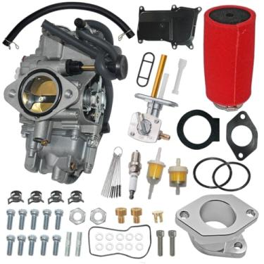 Imagem de Carburador adequado para Yamaha 1987-1990 e 1992-1995 Moto-4 350/1987-2004 Warrior 350/1987-1998 Big Bear 350/1996-1998 Kodiak 400/1995 Wolverine 350 anos FM35F com espuma de filtro de ar e bota