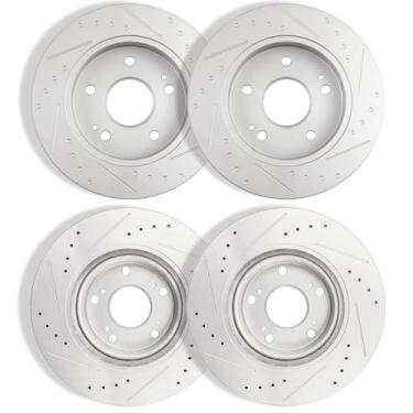 Imagem de ECCPP 31347 31227 Rotores de freio a disco sólido dianteiros ventilados e traseiros adequados para Acura ILX 2013-2015, para Honda Civic 2006-2015