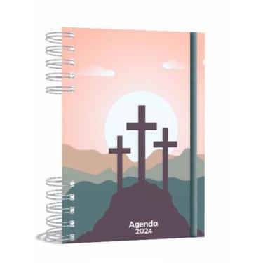 Imagem de Agenda Gospel Cristã 2024 - Calvário - A5 2024 - Um Versículo em Todos