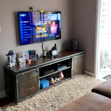 Imagem de Rack Para Tv Staten Island - Estilo Industrial Em Ferro Largura 210cm L